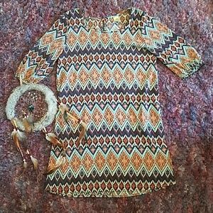 Patterned, loose dress